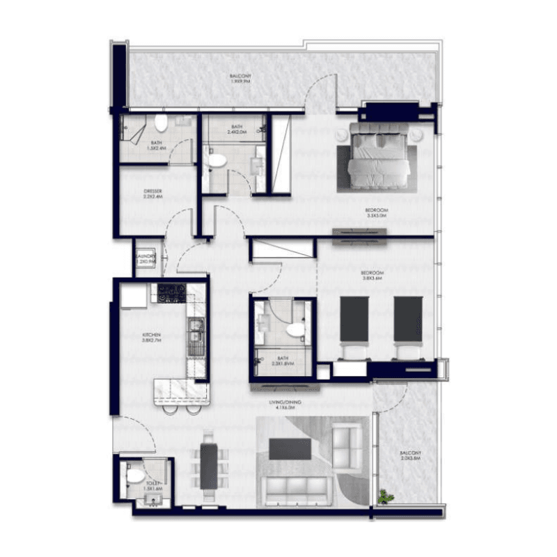 2 BR
