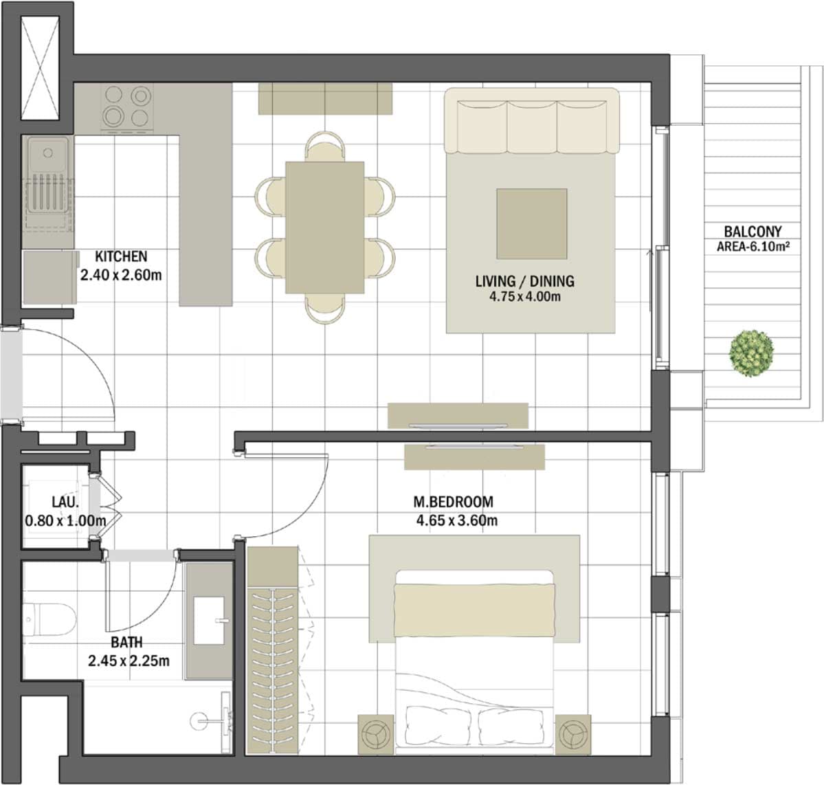 1 BR