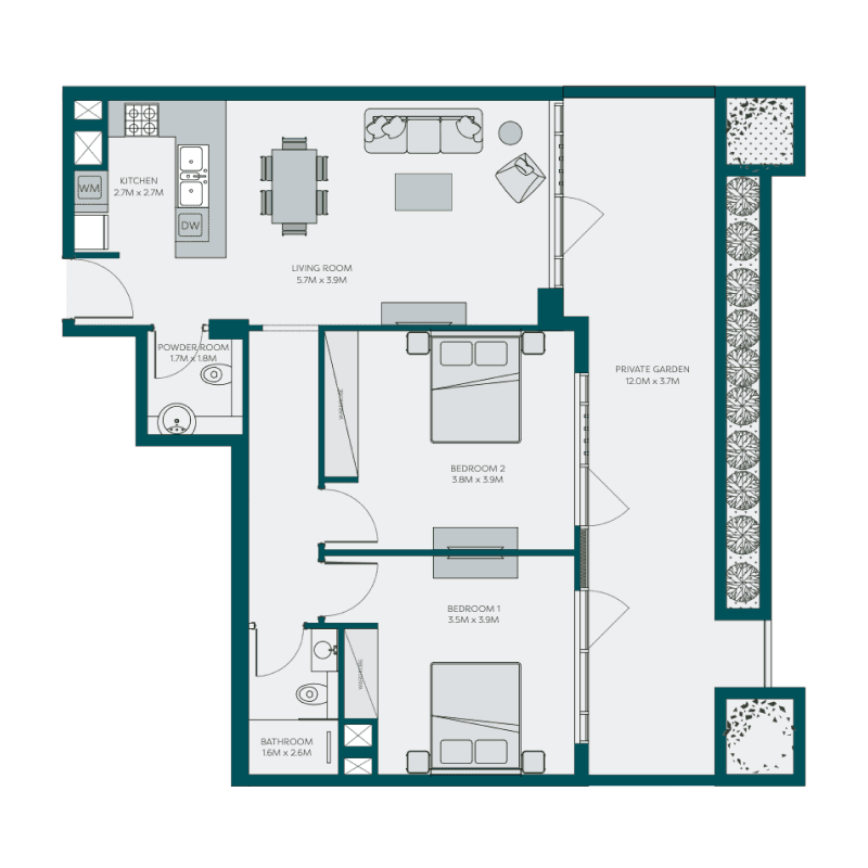 2 BR