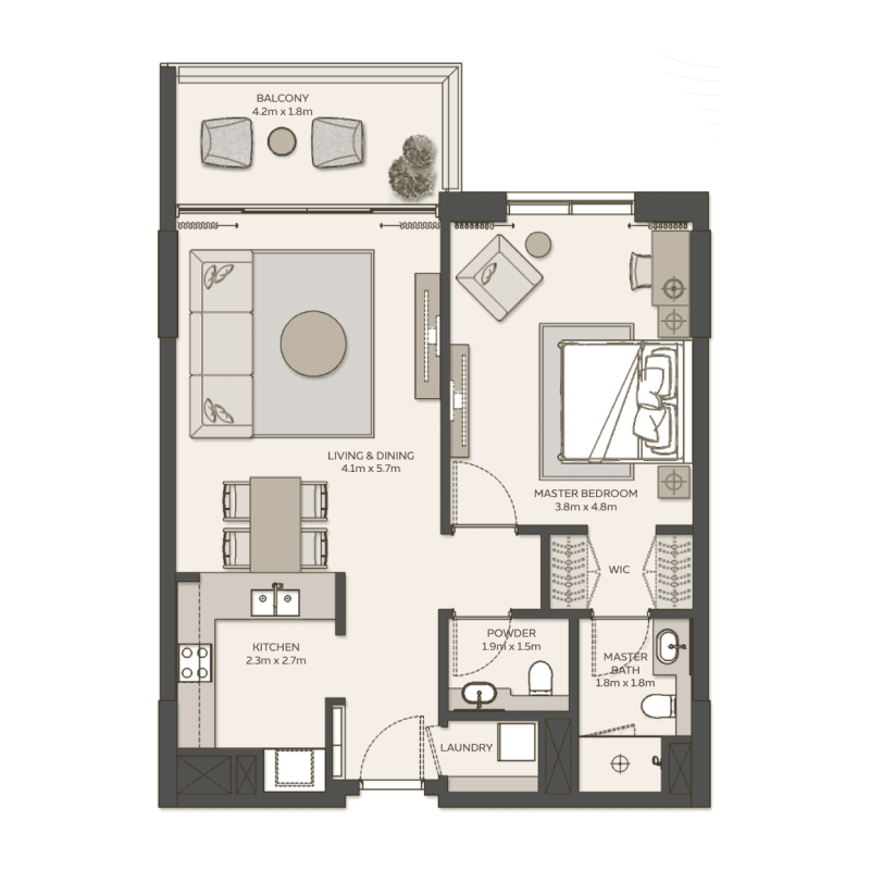1 BR