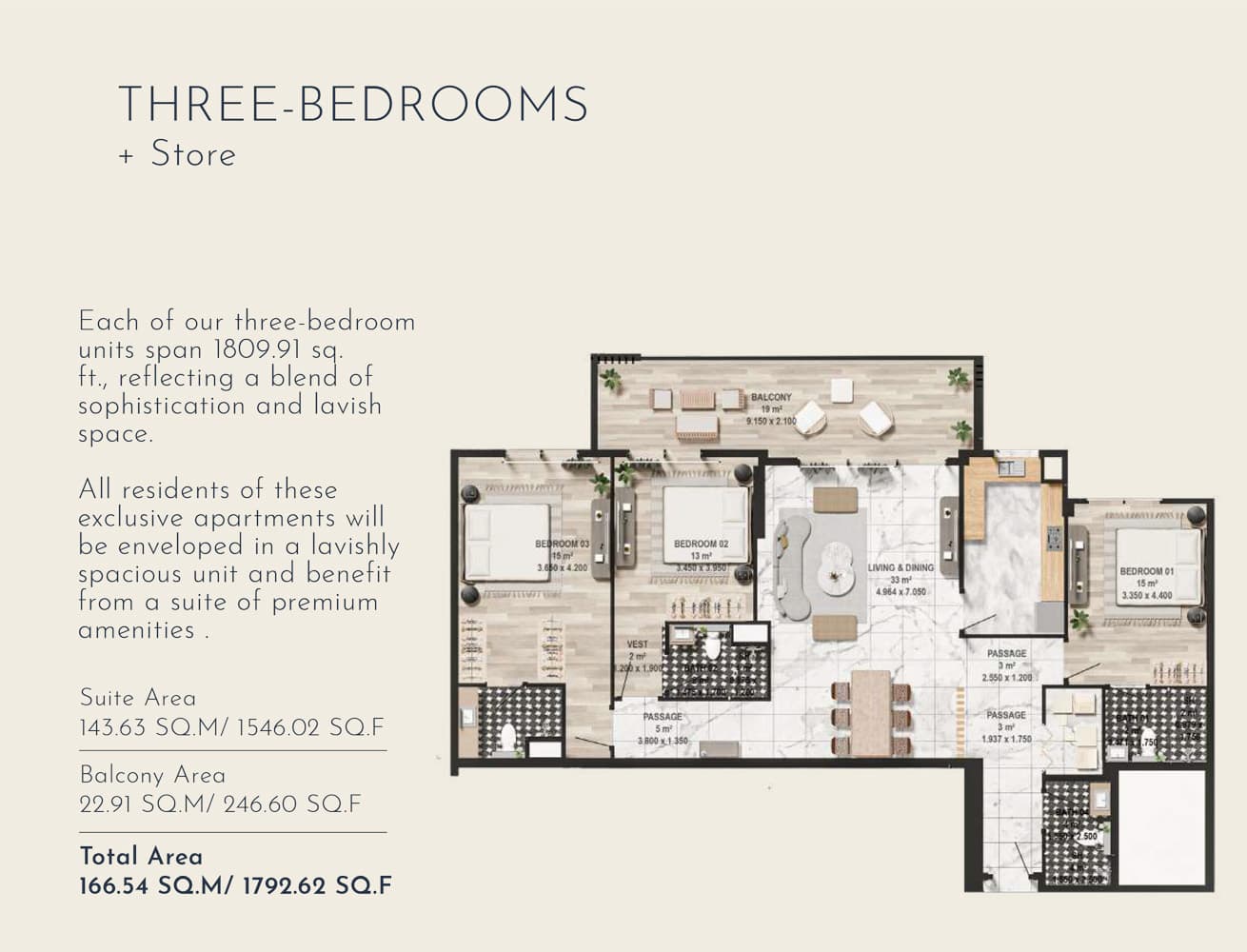 3 BR