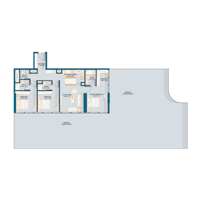 3 BR