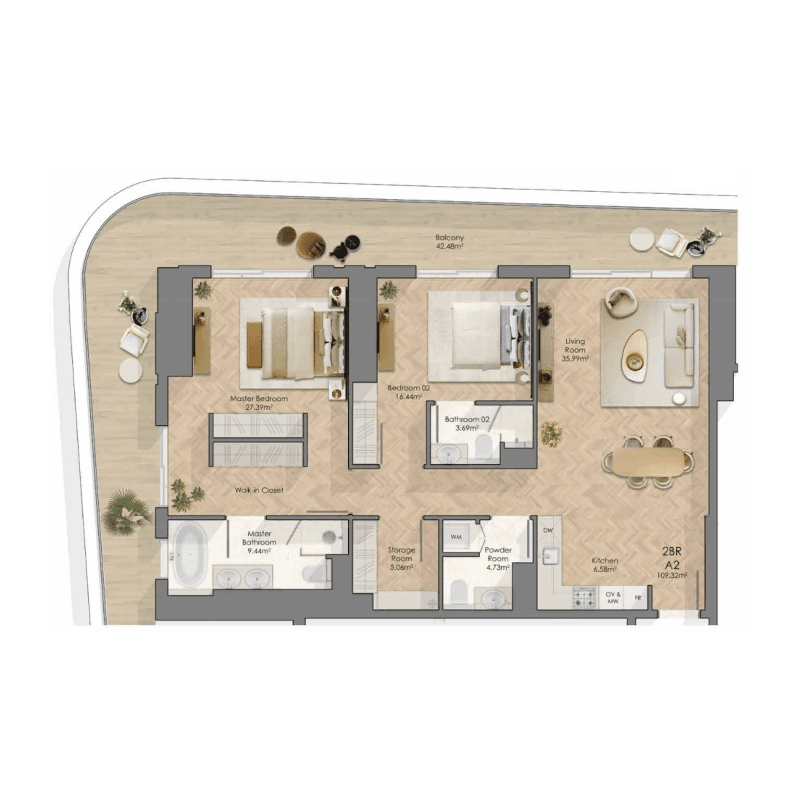 2 BR
