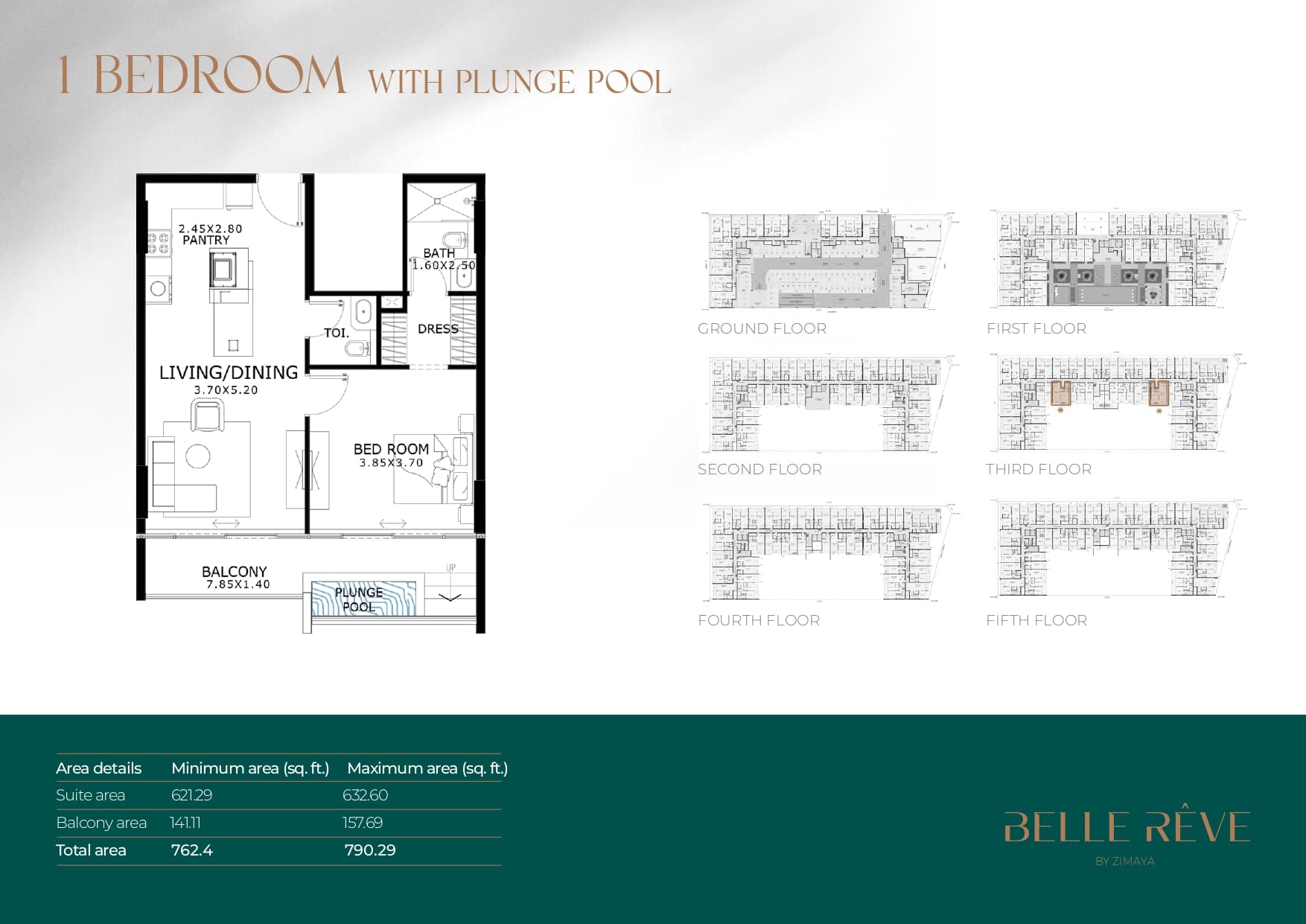 1 BR + Pool