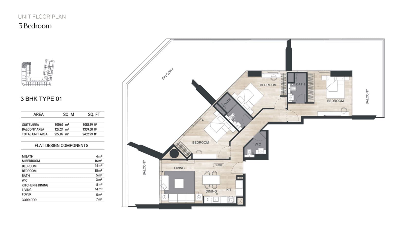 3 BR