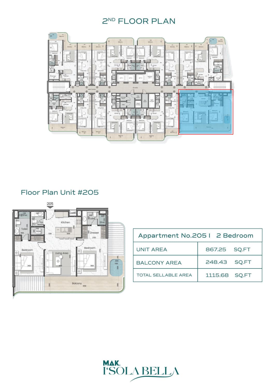 2 BR + Pool