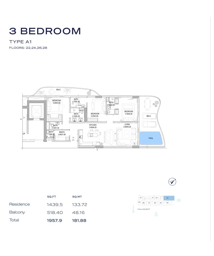 3 BR