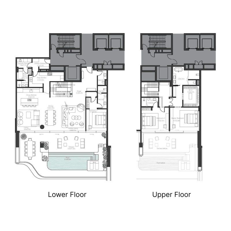 3 BR + Pool