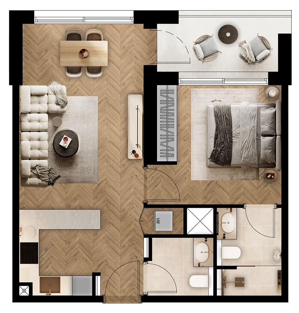 1 BR