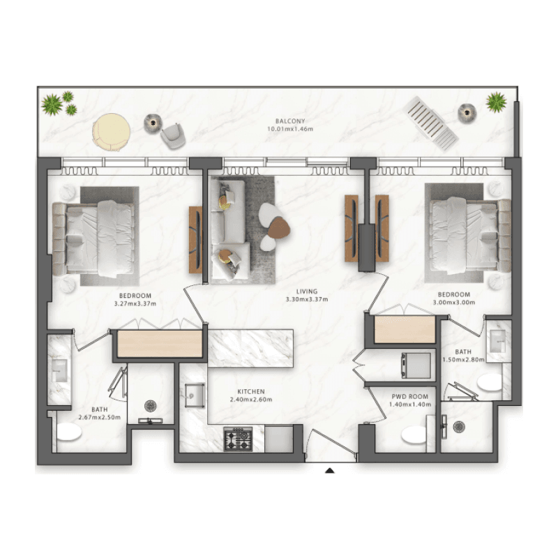 2 BR