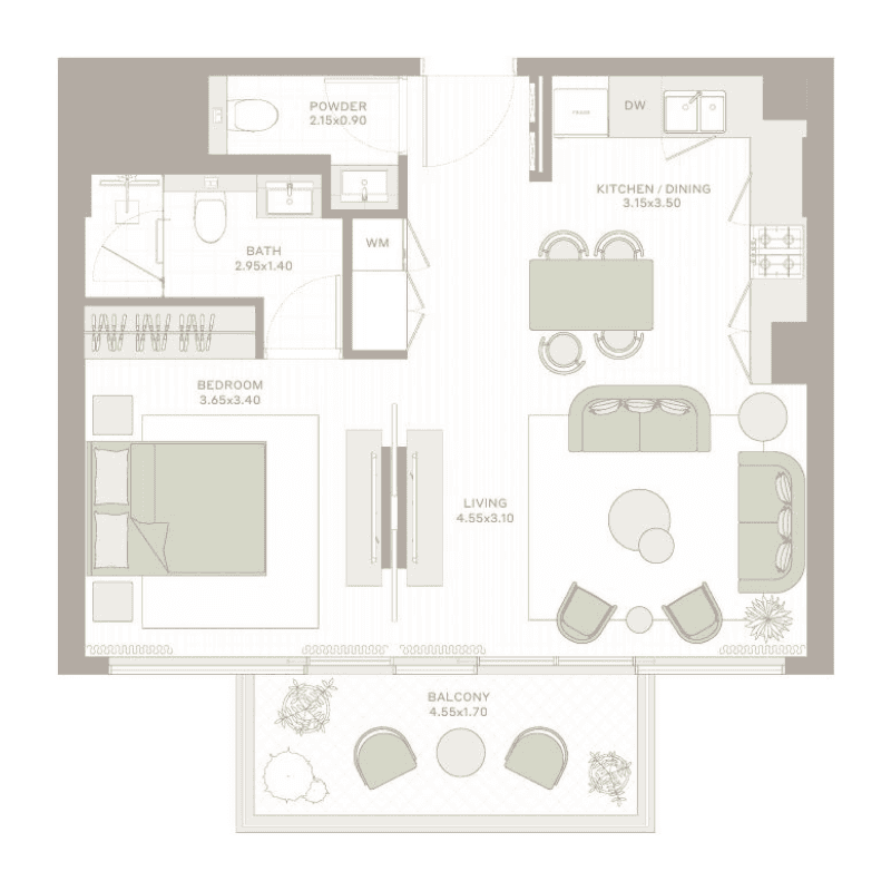 1 BR