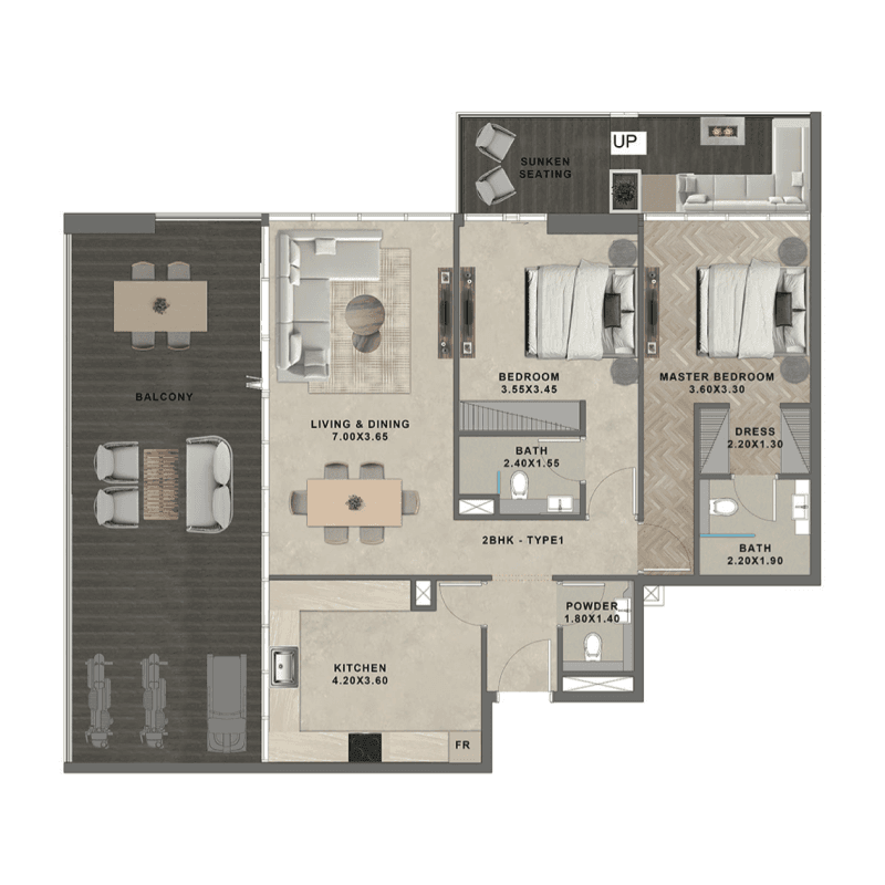 2 BR