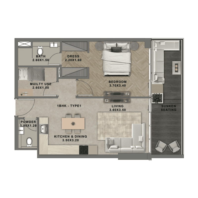 1 BR