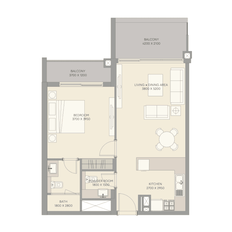 1 BR