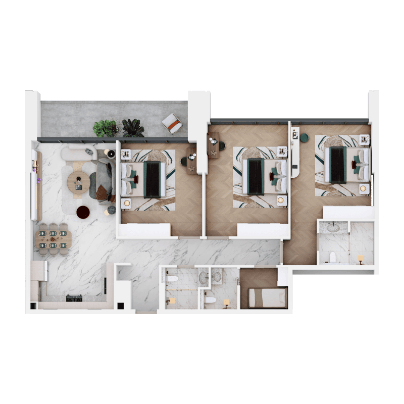 3 BR