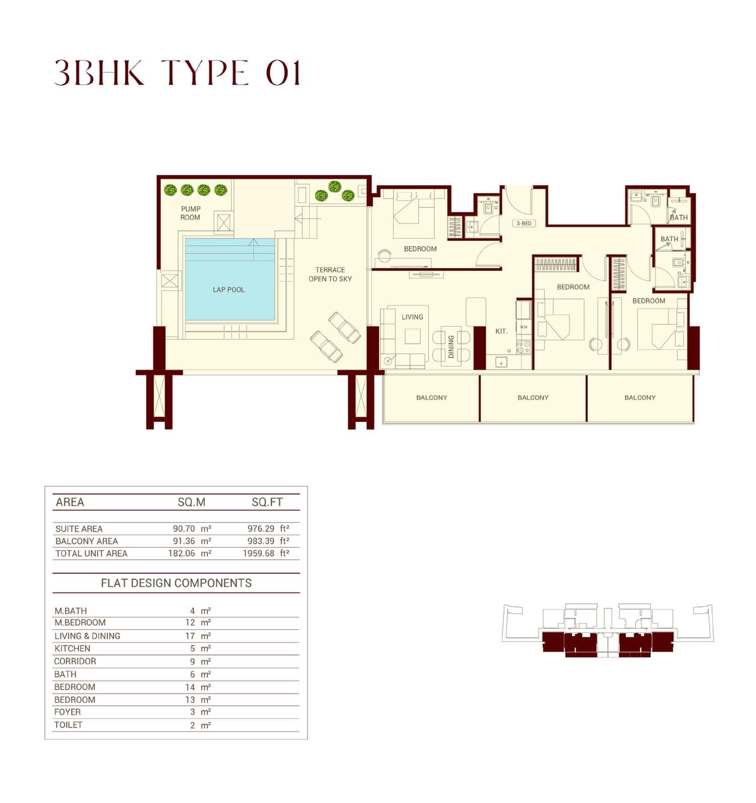 3 BR