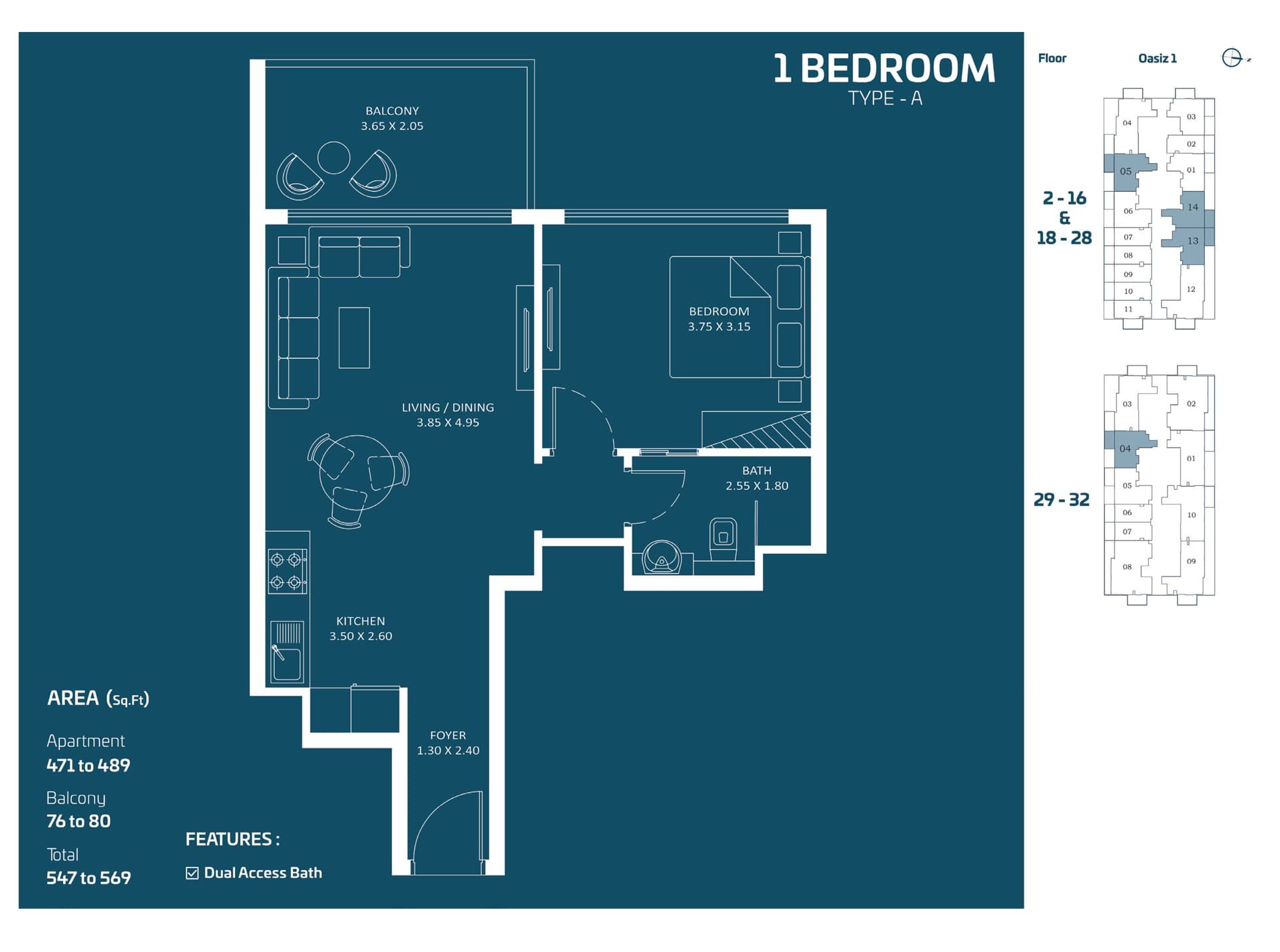 1 BR
