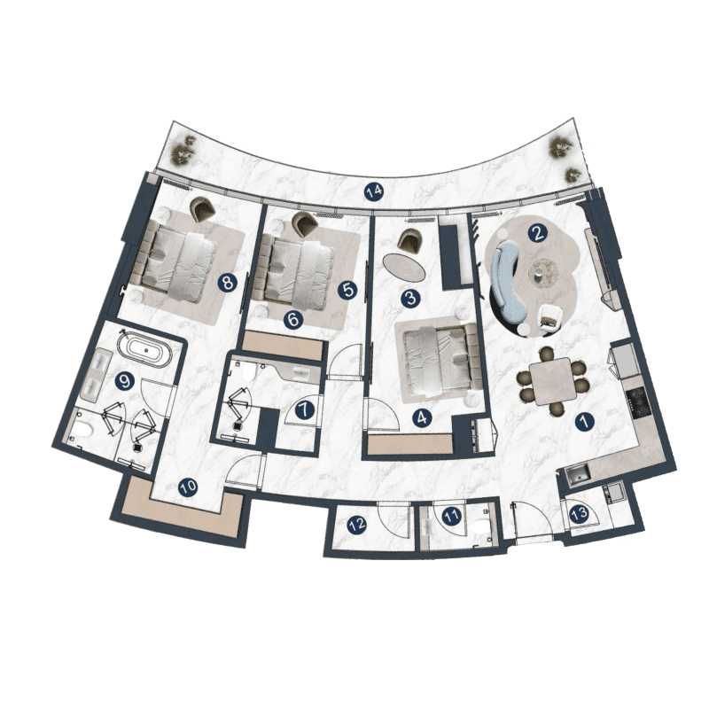 3 BR
