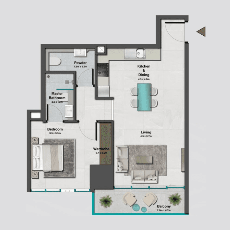 1 BR