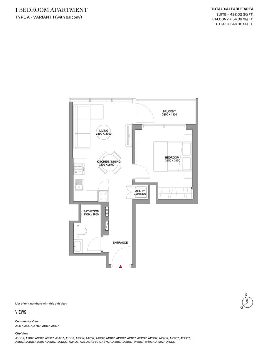 1 BR