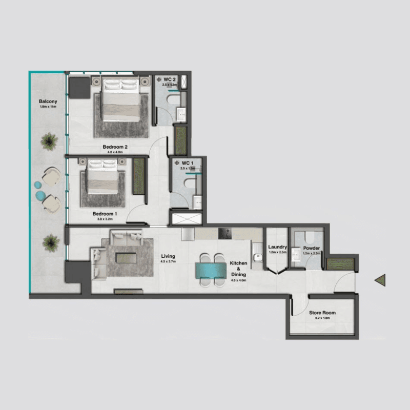 2 BR