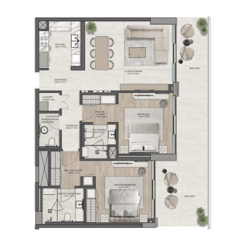 2 BR