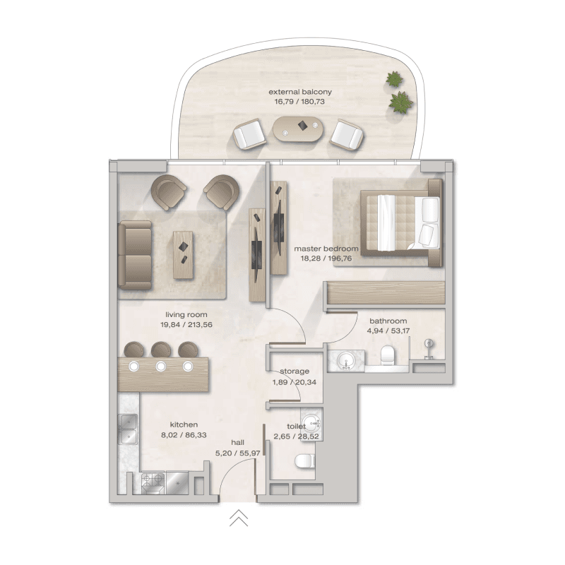 1 BR