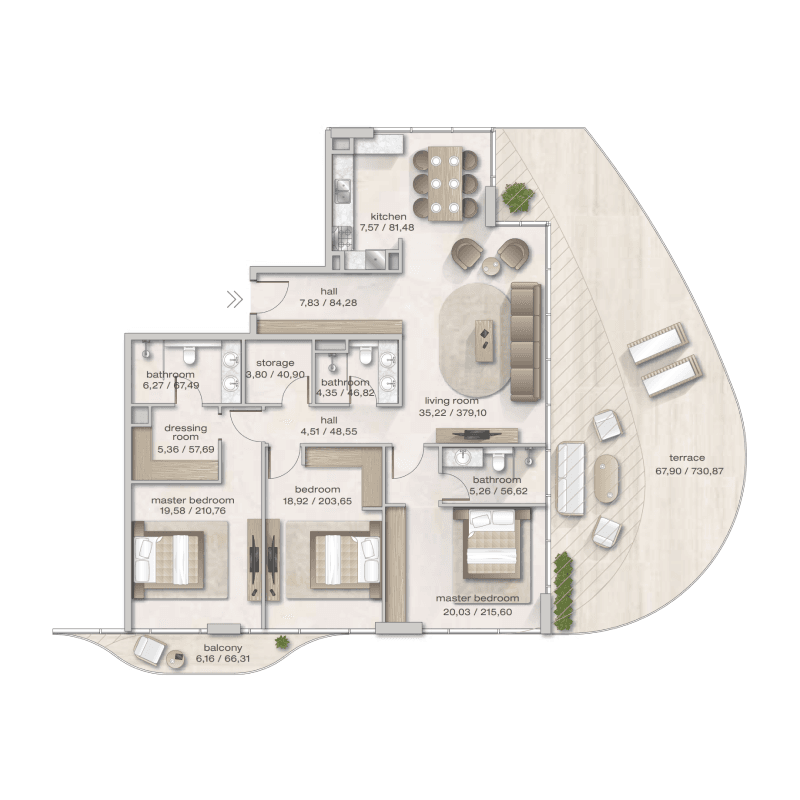 3 BR