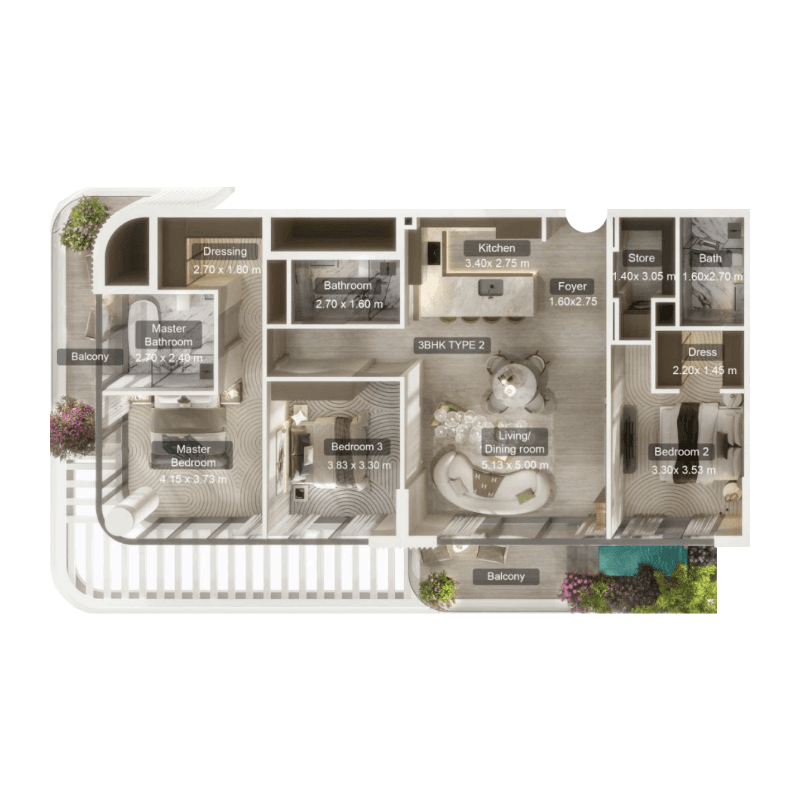 3 BR