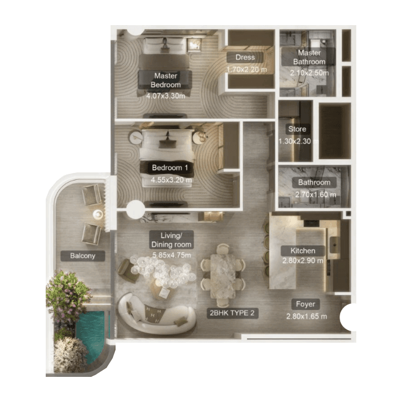 2 BR