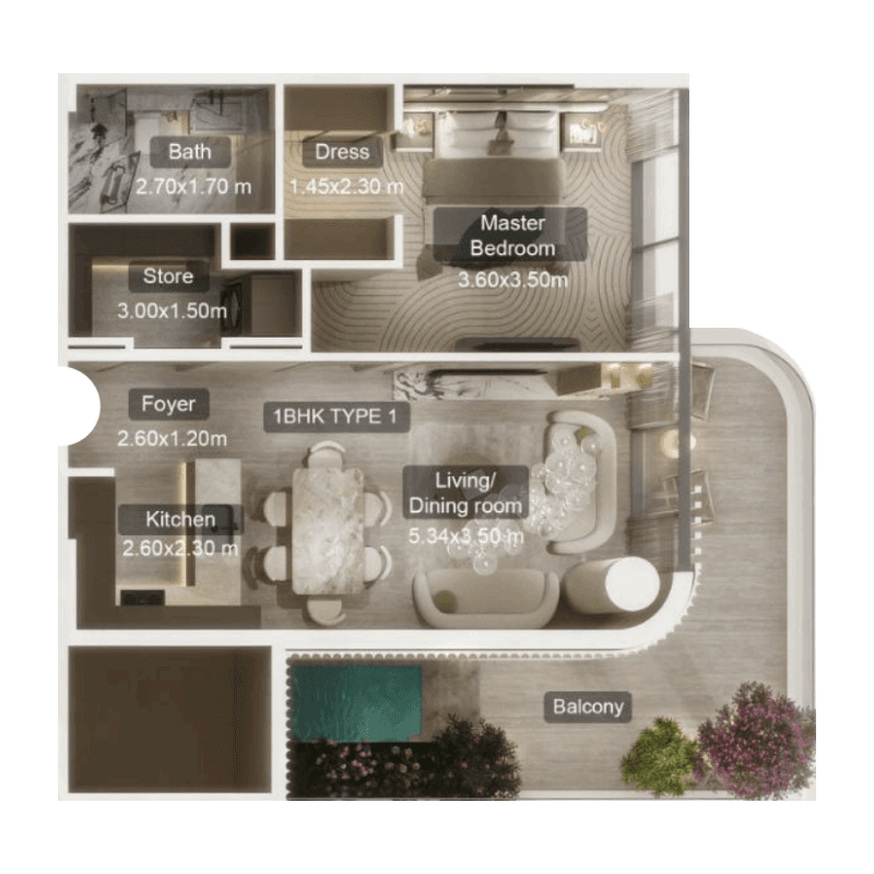 1 BR