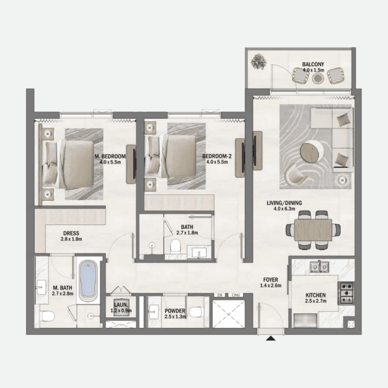 2 BR