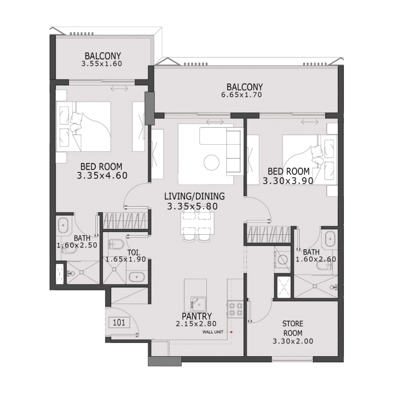 2 BR