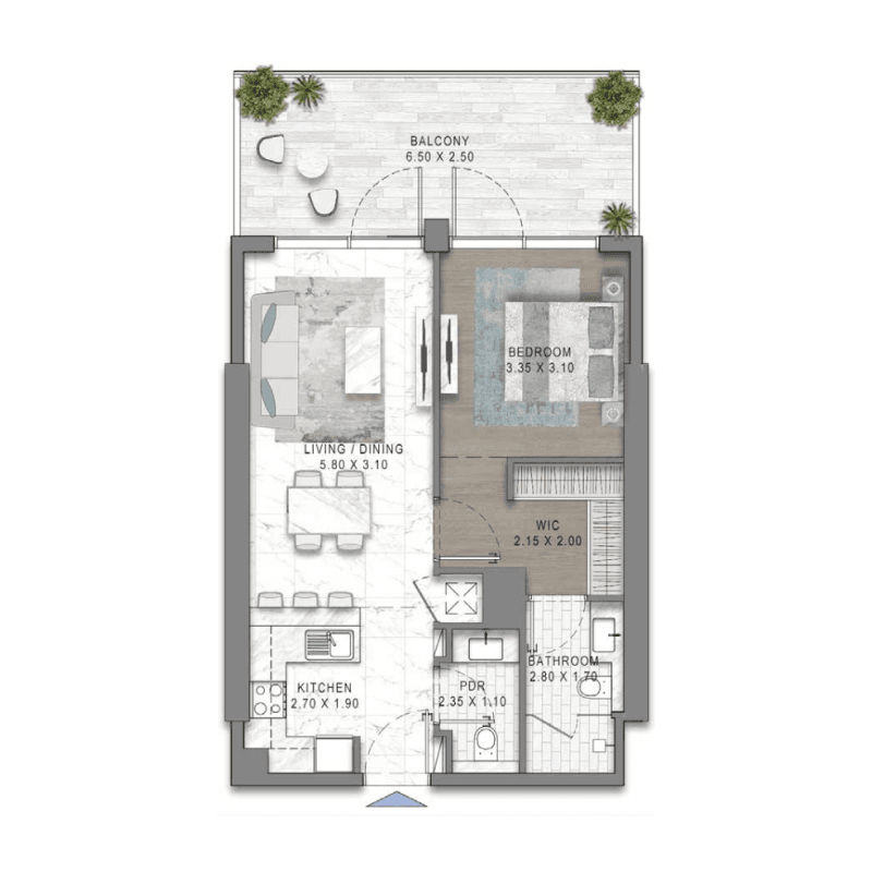 1 BR