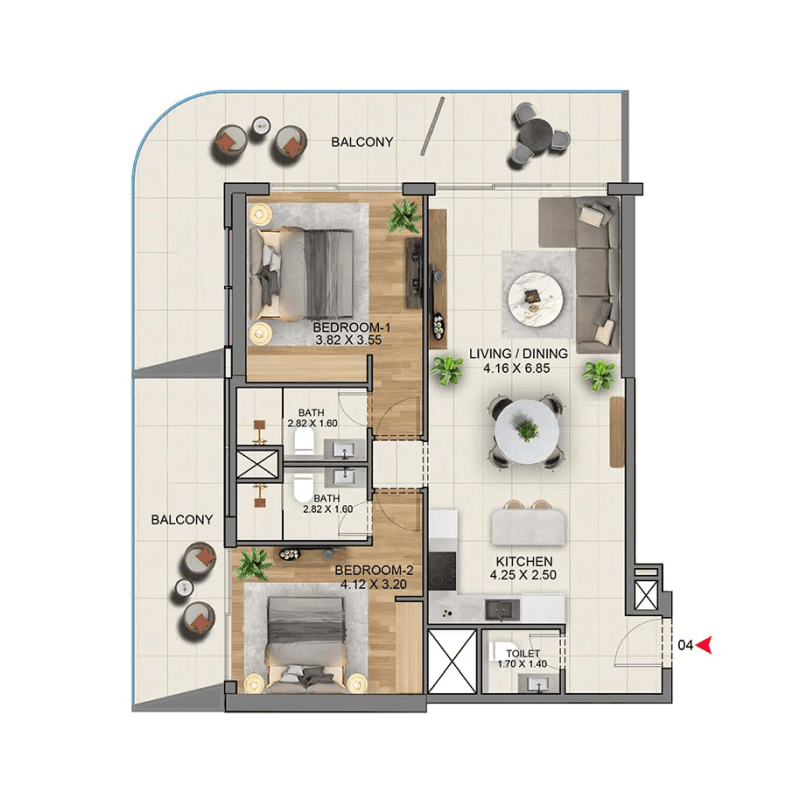 2 BR