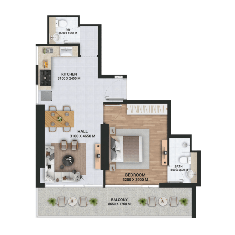 1 BR