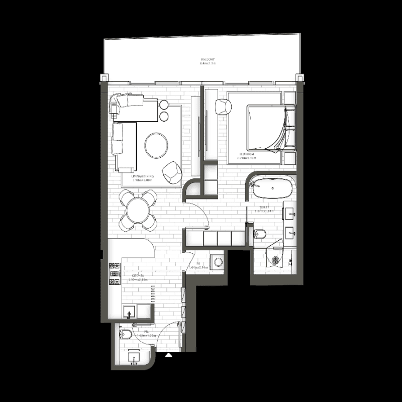 1 BR