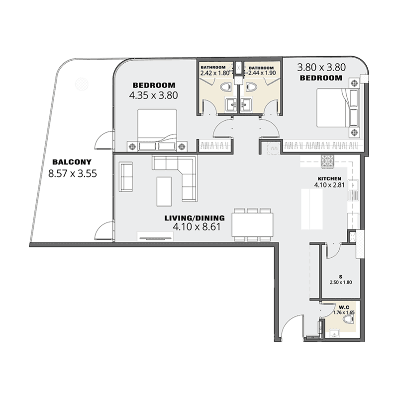2 BR