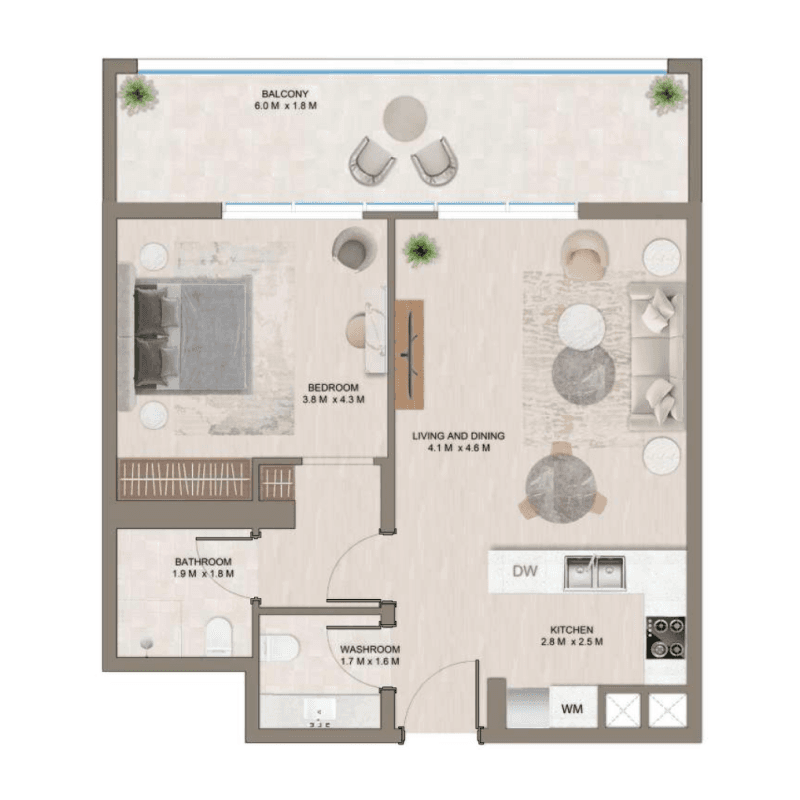 1 BR