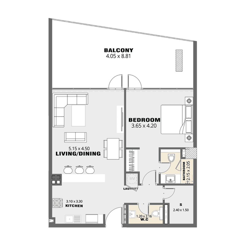1 BR