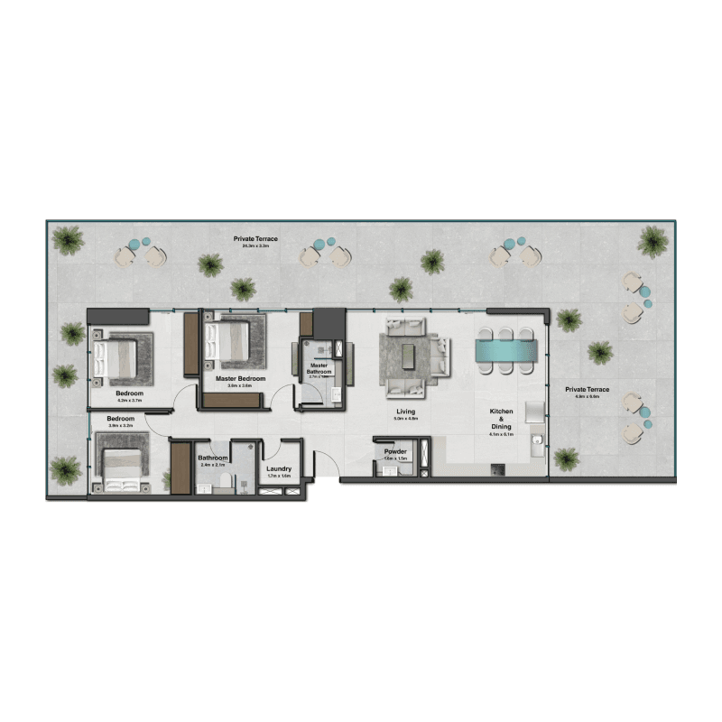 3 BR