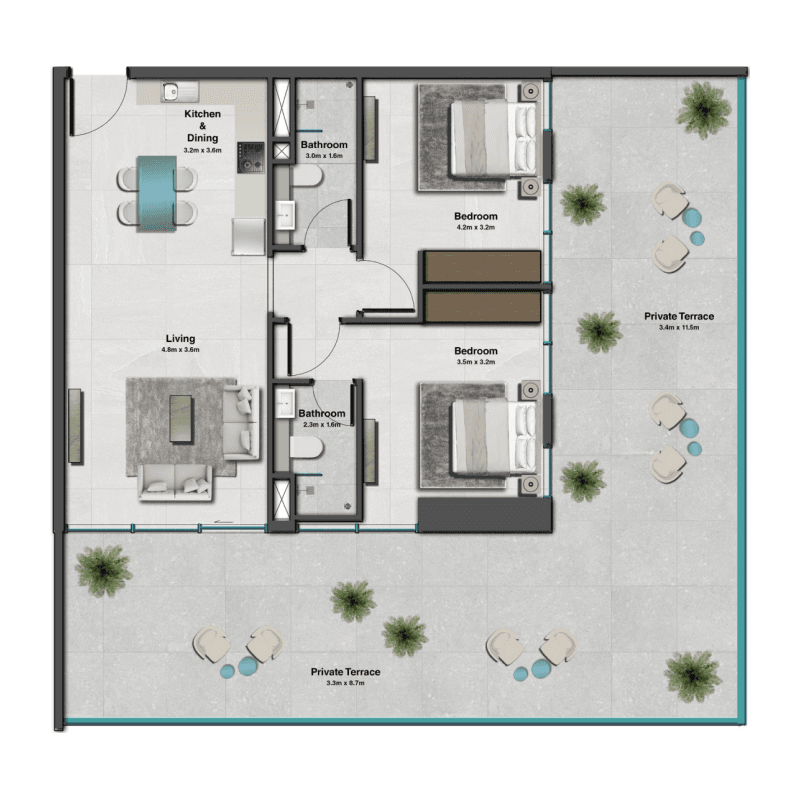 2 BR
