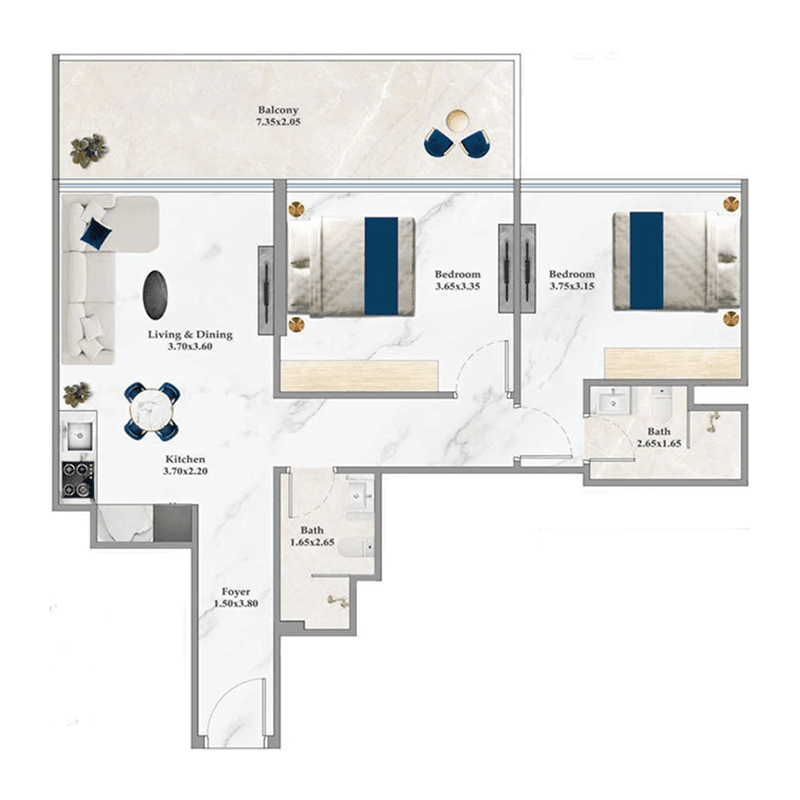 2 BR