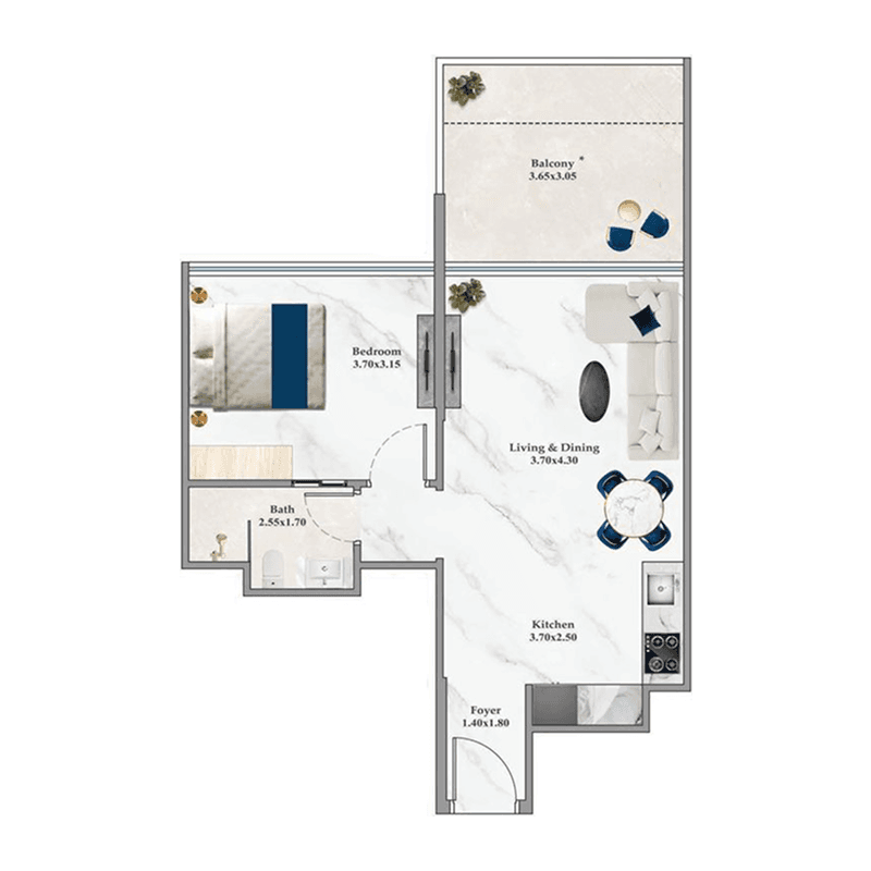 1 BR