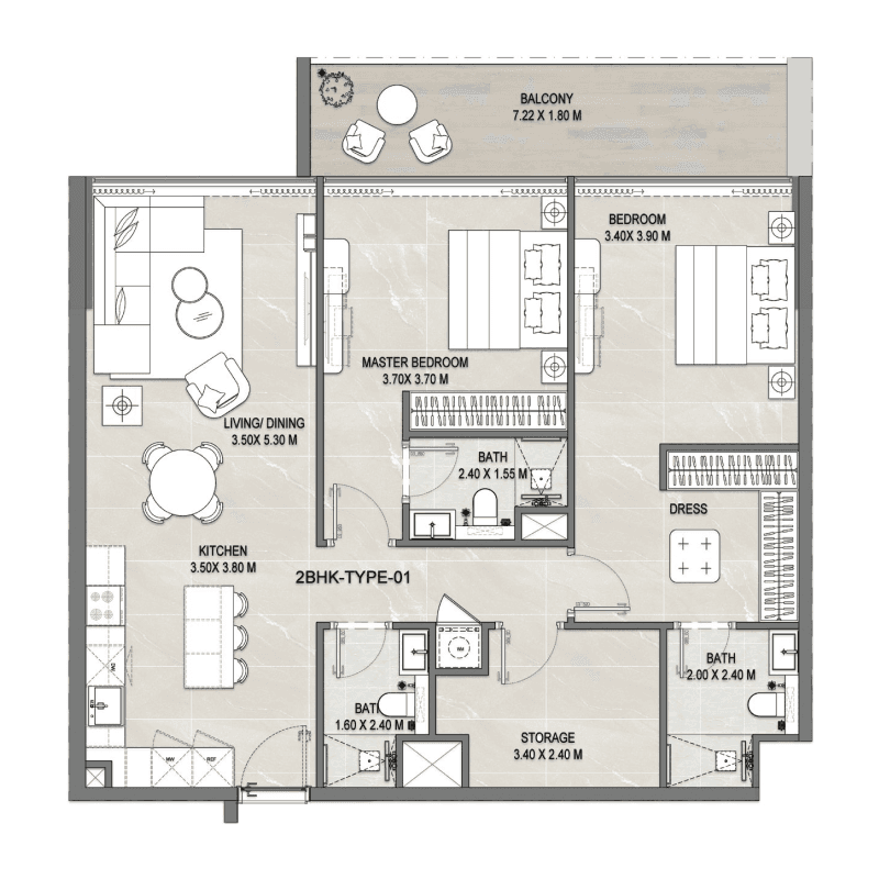 2 BR