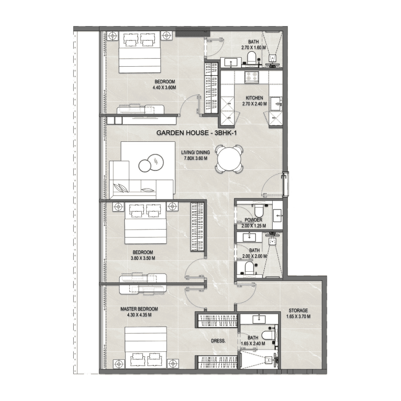 3 BR