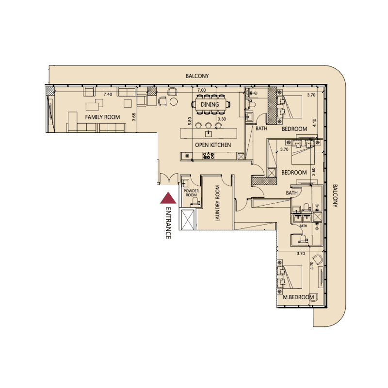 3 BR