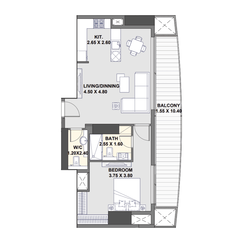1 BR
