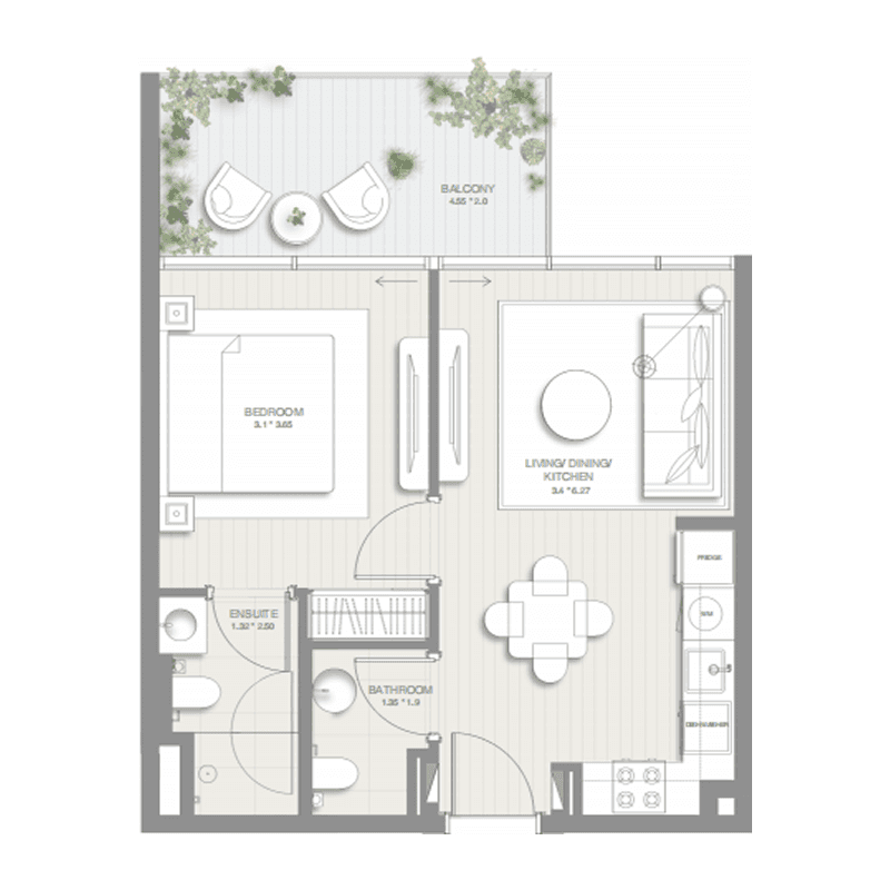 1 BR