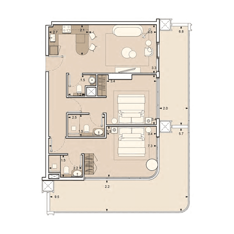 2 BR